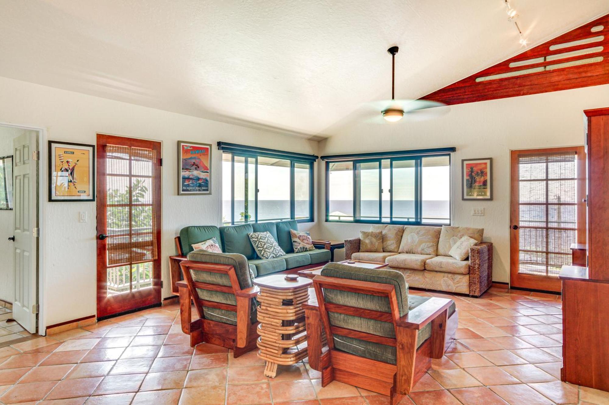 Ocean-View Bungalow Walk To Pebbles Beach! Hookena Esterno foto