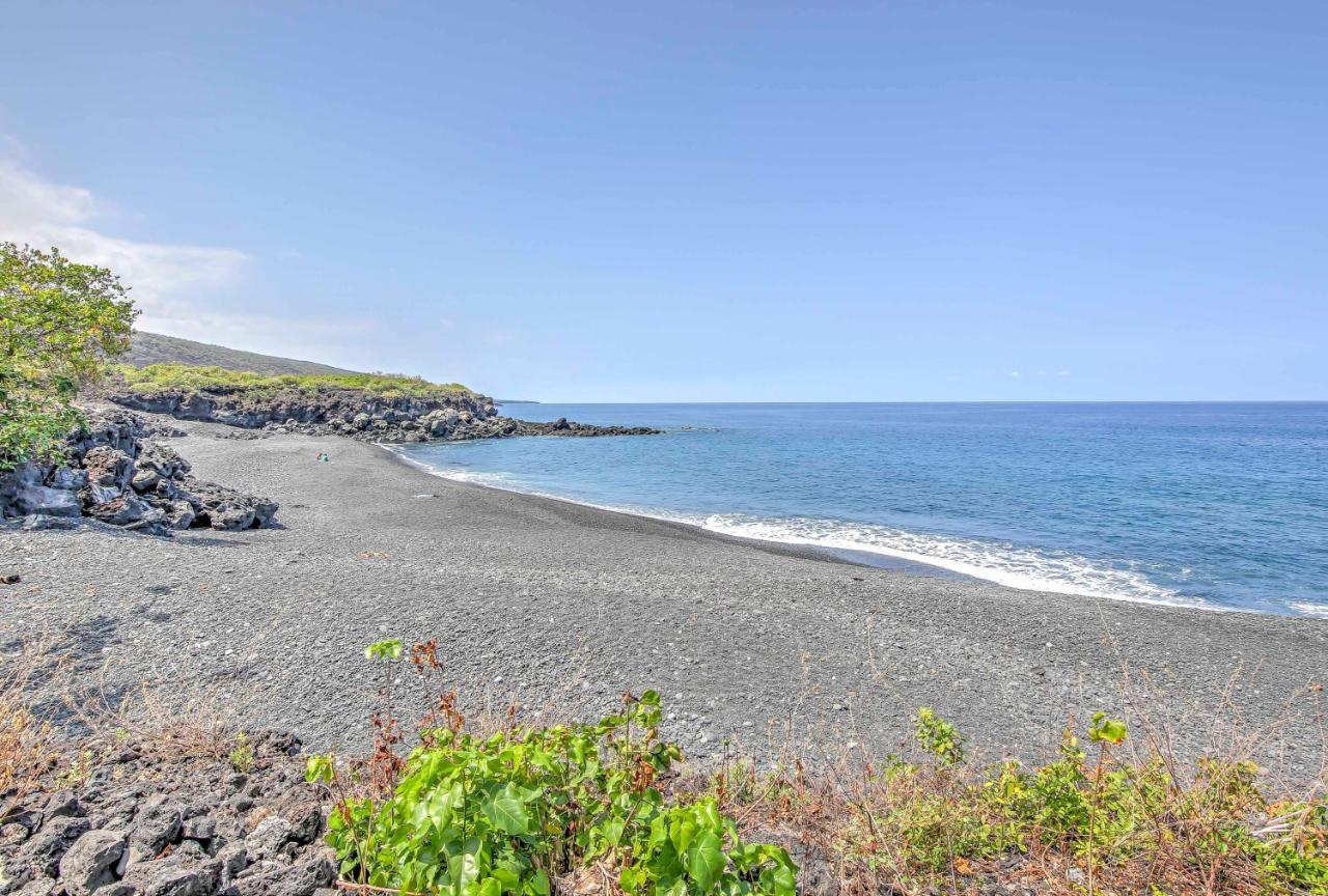 Ocean-View Bungalow Walk To Pebbles Beach! Hookena Esterno foto